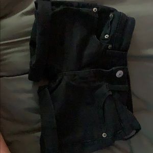 American eagle black denim shorts